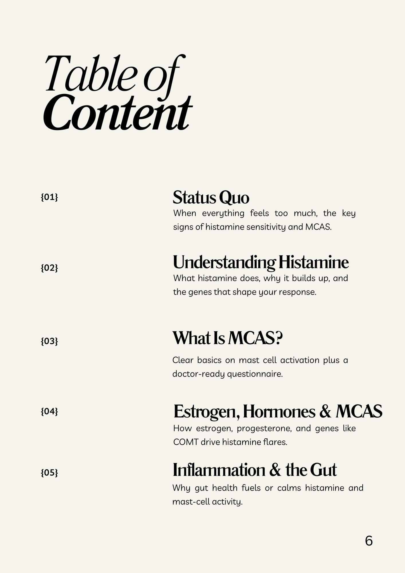 Histamine & MCAS E-Guide